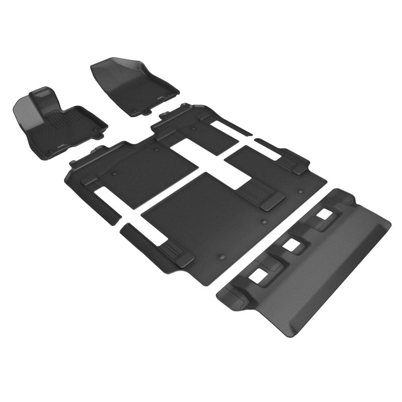 3D MAXpider 21-24 Toyota Sienna 8-Seat Kagu 1st, 2nd, & 3rd Row Floormats - Black L1TY27201509 L1TY27201509 Photo - Primary