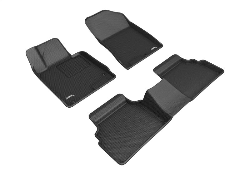 3D MAXpider 20+ Hyundai Sonata Kagu 1st & 2nd Row Floormats - Black L1HY10301509 L1HY10301509 Photo - Primary