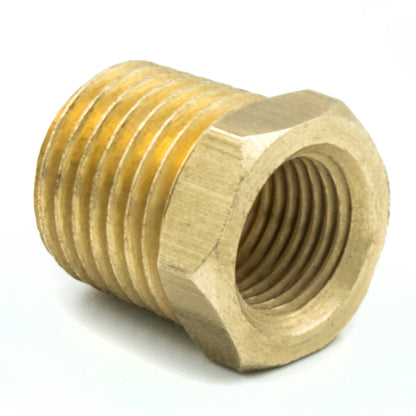 Autometer Fitting, Adapter, 1/4" Npt Male, 1/8" Npt Female, Brass 2279 Photo - Primary