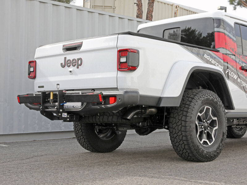 aFe 2021+ Jeep Gladiator V6-3.0L (td) Vulcan Series 3in 304SS HT DPF-Back Exhaust System - Black Tip 49-38094-B 49-38094-B Photo - Mounted