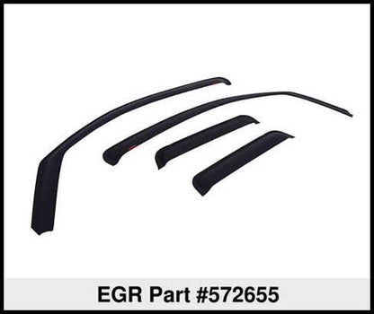 EGR 09-12 Dodge Ram F/S Pickup Quad Cab In-Channel Window Visors - Set of 4 - Matte (572655) 572655 572655 Thumbnail
