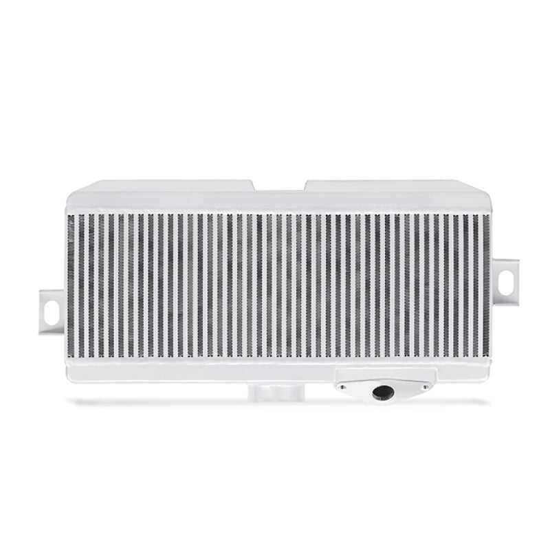 Mishimoto Top-Mount Intercooler Kit Silver Cooler - Blue Hose 08-15 WRX STi MMTMIC-STI-08SLBL Photo - Close Up
