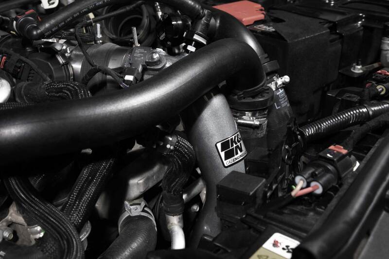 K&N Engineering K&N 2023 Ford Bronco Raptor 3.0L V6 Aluminum Charge Pipe Kit - Gunmetal Gray 77-1020KC 77-1020KC Photo - Mounted