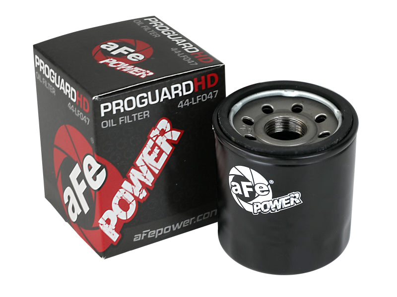 aFe ProGuard HD Oil Filter; 19-20 GM Silverado 1500; L4 2.7L - 4 Pack 44-LF047-MB 44-LF047-MB Photo - Unmounted