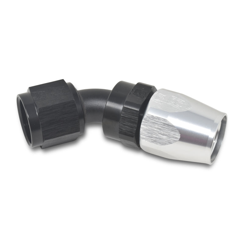 Russell Full Flow 45° Swivel Style Hose End - Black / Silver 610113 Photo - out of package