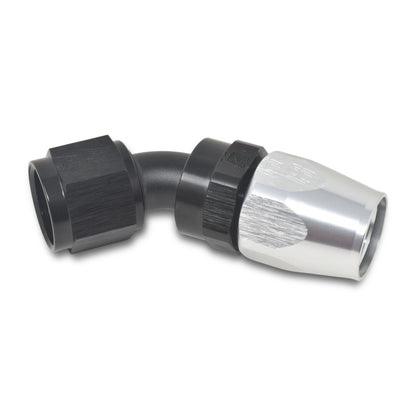 Russell Full Flow 45° Swivel Style Hose End - Black / Silver 610113 Photo - out of package