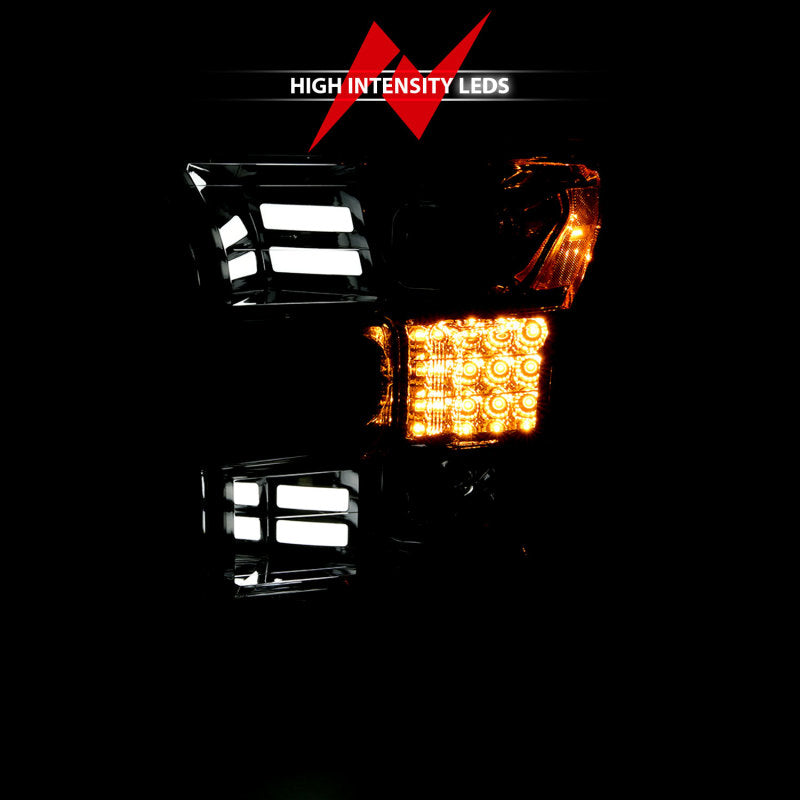 ANZO 15-17 Ford F-150 Proj Headlights w/ Plank Style Design Chrome w/ Amber Sequential Turn Signal 111409 111409 Photo - Unmounted