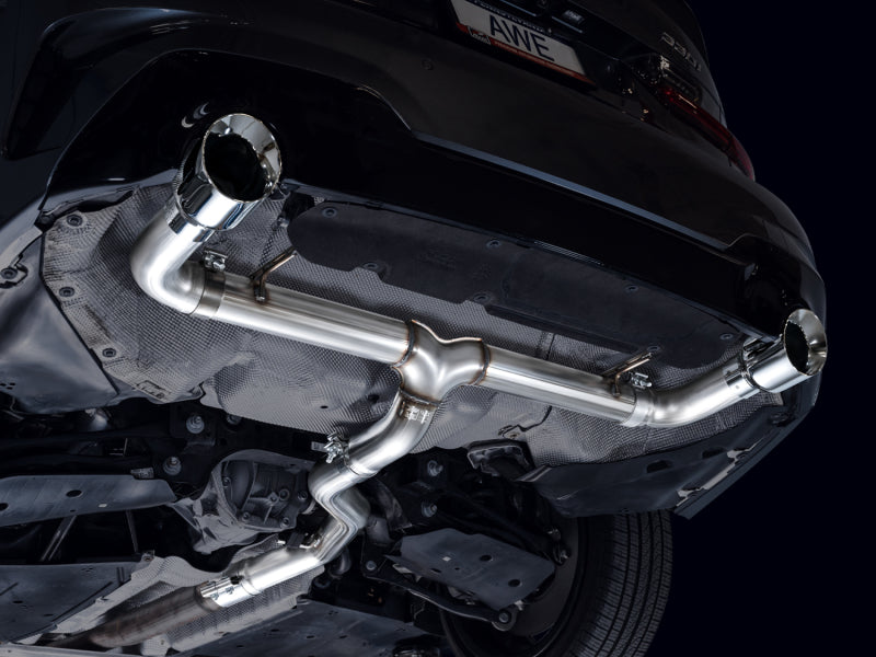 AWE Tuning AWE 19-23 BMW 330i / 21-23 BMW 430i Base G2X Track Edition Axle Back Exhaust - Chrome Silver 3020-32429 3020-32429 Photo - Mounted