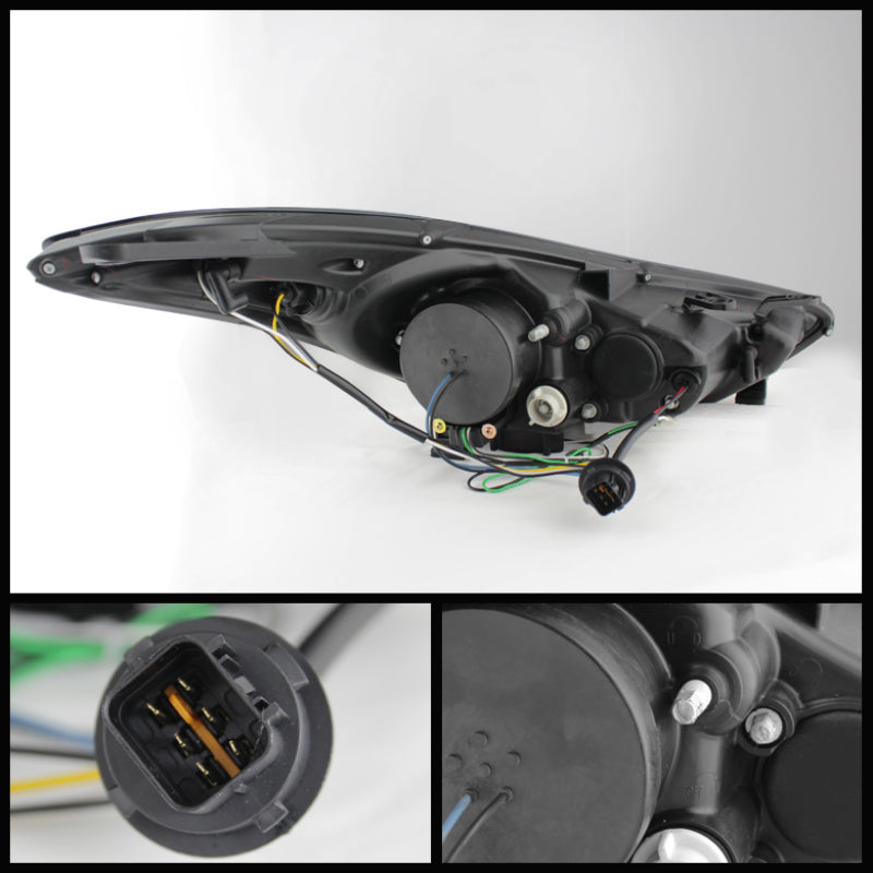Spyder Hyundai Elantra 11-13 Projector Headlights LED Halo DRL Blk PRO-YD-HYELAN11-DRL-BK 5073662 5073662 User 1