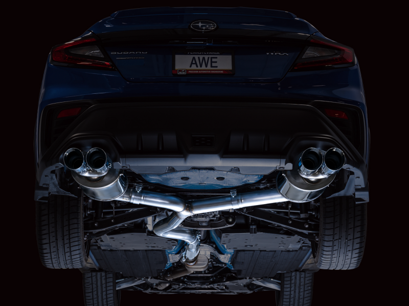 AWE Tuning 2022+ VB Subaru WRX Touring Edition Exhaust - Chrome Silver Tips 3015-42979 3015-42979 Photo - Mounted