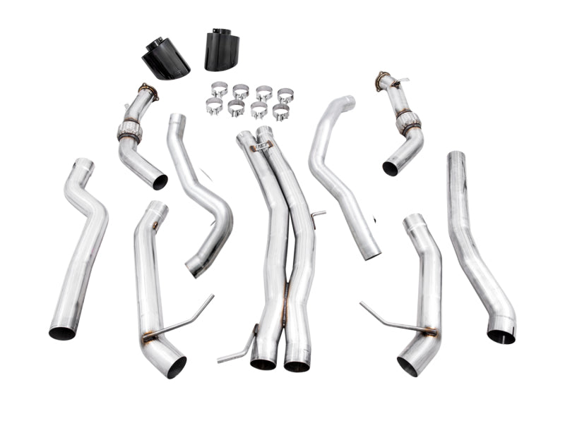 AWE Tuning Audi B9 RS5 Sportback Track Edition Exhaust- Non Resonated - Diamond Black RS-Style Tips 3020-33060 3020-33060 Photo - out of package