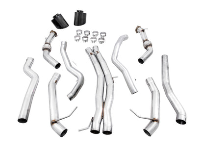 AWE Tuning Audi B9 RS5 Sportback Track Edition Exhaust- Non Resonated - Diamond Black RS-Style Tips 3020-33060 3020-33060 Photo - out of package