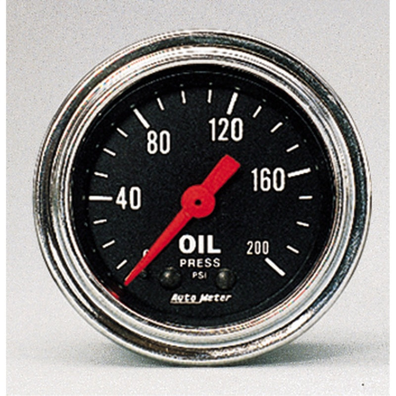 Autometer Gauge, Oil Pressure, 2 1/16", 200Psi, Mechanical, Traditional Chrome 2422 Photo - Primary
