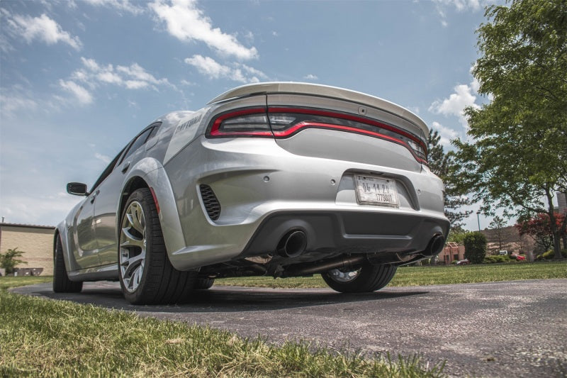 Corsa 15-21 Charger SRT/Hellcat/Redeye 2.75in Valved Catback DRE w/ Single 4.5in Blk PVD Tips 21072BLK 21072BLK Photo - Mounted