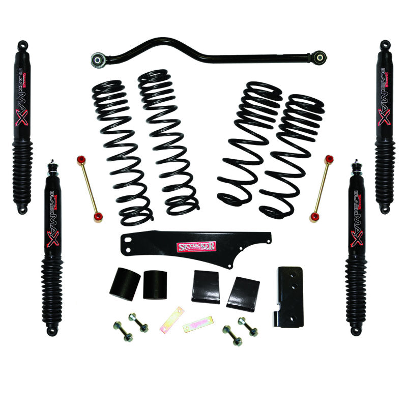 Skyjacker 2007-2018 Jeep Wrangler JK 2 Door 4WD Long Travel 3.5in-4in Lift Kit w/Black Max Shocks JK35BPBLT JK35BPBLT Photo - Primary