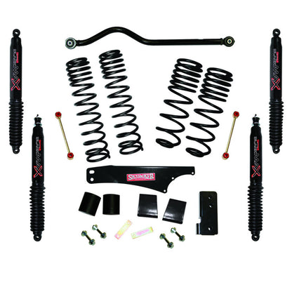Skyjacker 2007-2018 Jeep Wrangler JK 2 Door 4WD Long Travel 3.5in-4in Lift Kit w/Black Max Shocks JK35BPBLT JK35BPBLT Photo - Primary