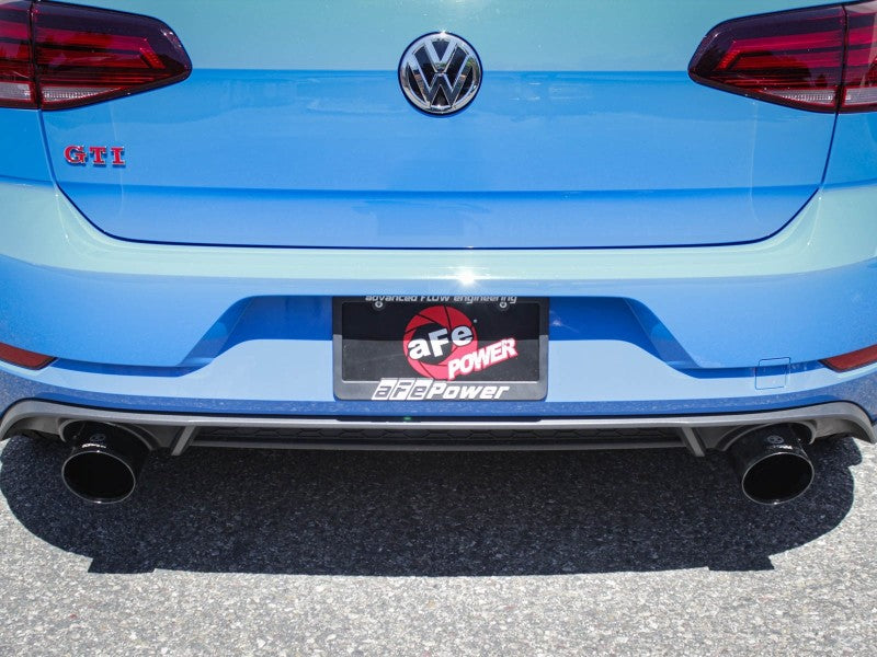 aFe MACHForce XP 3in-2.5in SS Exhaust Cat-Back 18-19 Volkswagen GTI (MK7.5) L4-2.0L (t) - Black 49-36422-B 49-36422-B Photo - Mounted