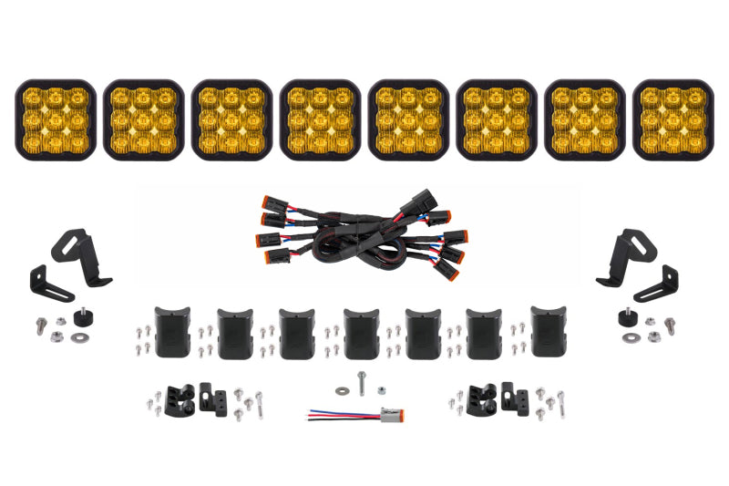 Diode Dynamics SS5 Sport Universal CrossLink 8-Pod Lightbar - Yellow Driving DD7215 DD7215 Photo - Primary