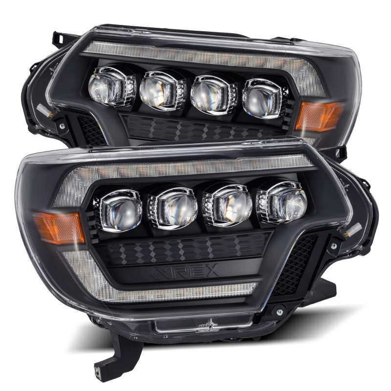 AlphaRex 12-15 Toyota Tacoma NOVA LED Proj Headlights Plank Style Black w/Activ Light/Seq Signal/DRL 880753 880753 Photo - Primary