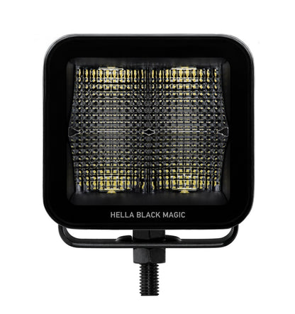 Hella Universal Black Magic 3.2in L.E.D. Cube Kit - Flood Beam (Short Range) 358176811 358176811 Photo - Unmounted