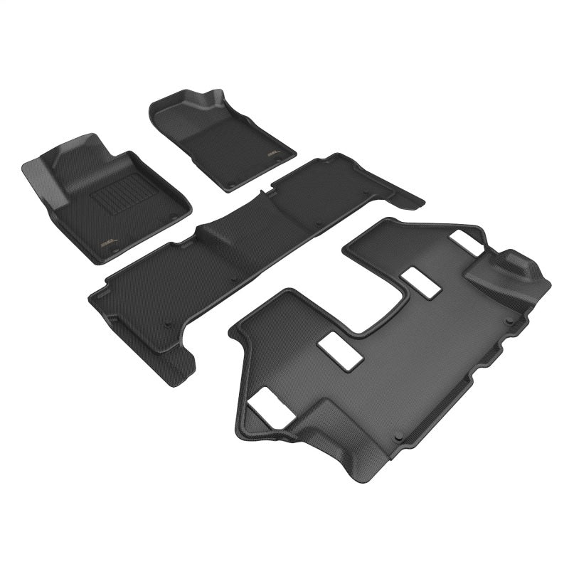3D MAXpider 19-24 Nissan Armada Kagu Floor Mat- Black R1 R2 R3 L1NS14601509 L1NS14601509 Photo - Primary