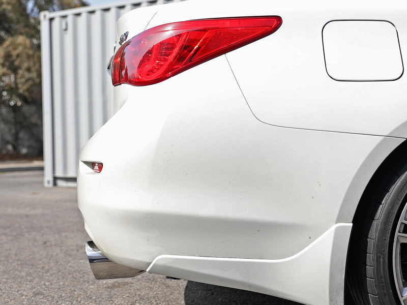 aFe Takeda 2.5in 304 SS Cat-Back Exhaust System w/ Polished Tips 16-18 Infiniti Q50 V6-3.0L (tt) 49-36132NM-P 49-36132NM-P Photo - Mounted