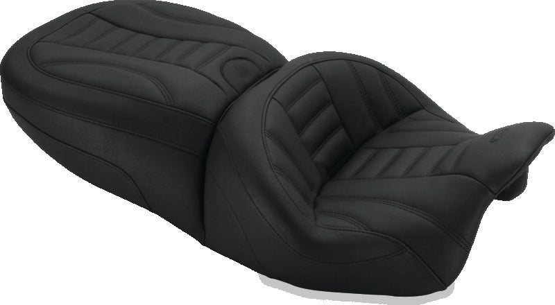 Mustang Motorcycle Mustang 15-21 Harley Freewheeler Touring Forward Deluxe 1PC Seat w/Driver Backrest - Black 79593 79593 User 1