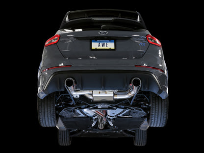 AWE Tuning Ford Focus RS SwitchPath Cat-back Exhaust - Chrome Silver Tips 3025-32024 3025-32024 Photo - Mounted