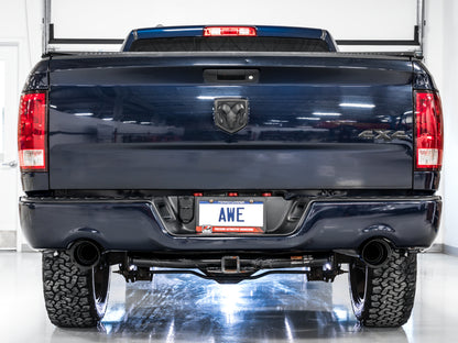 AWE Tuning 09-18 RAM 1500 5.7L (w/Cutouts) 0FG Dual Rear Exit Cat-Back Exhaust - Diamond Black Tips 3015-33004 3015-33004 Photo - out of package