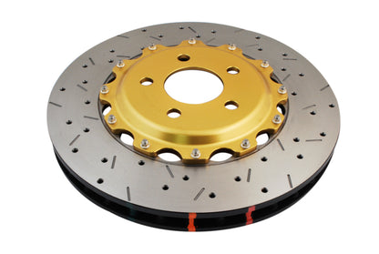 DBA 05-07+ Lotus Elise Front/Rear Drilled & Slotted 5000 Series 2 Piece Rotor Assembled w/ Gold Hat 52355GLDXS 52355GLDXS Photo - out of package
