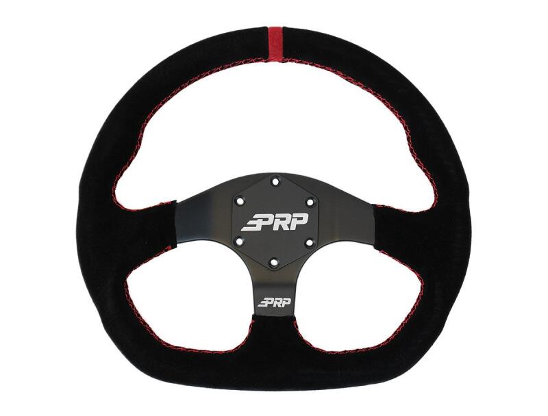 PRP Seats PRP Suede D-Shape Steering Wheel - Red G253 G253 Photo - Primary
