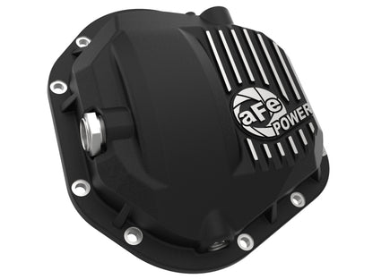 aFe Pro Series Dana 60 Front Differential Cover Black w/ Machined Fins 17-20 Ford Trucks (Dana 60) 46-71100B 46-71100B Photo - Unmounted