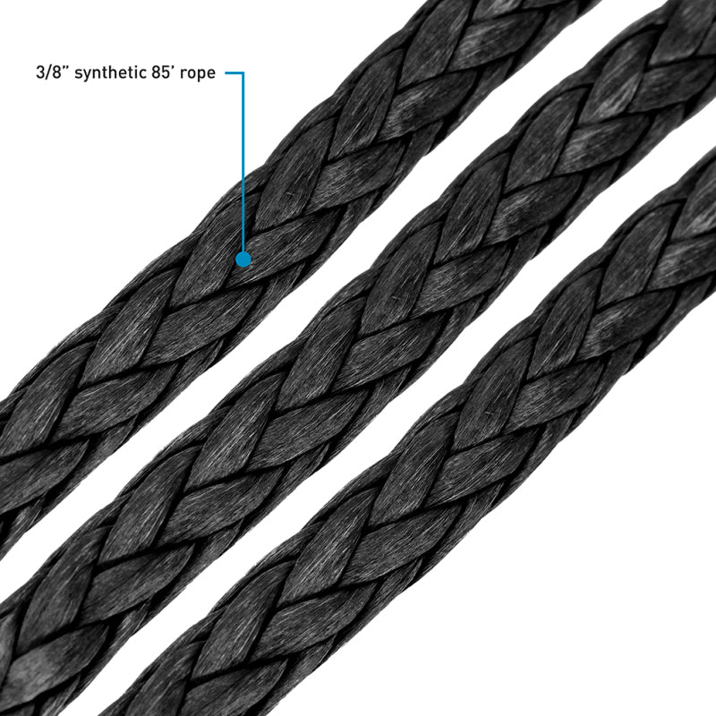 Borne Off-Road Winch Hook - 3/8in Rope - Hand Strap - Black BNWN-SR-38-85KBK BNWN-SR-38-85KBK Photo - Primary