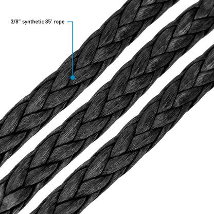 Borne Off-Road Winch Hook - 3/8in Rope - Hand Strap - Black BNWN-SR-38-85KBK BNWN-SR-38-85KBK Photo - Primary