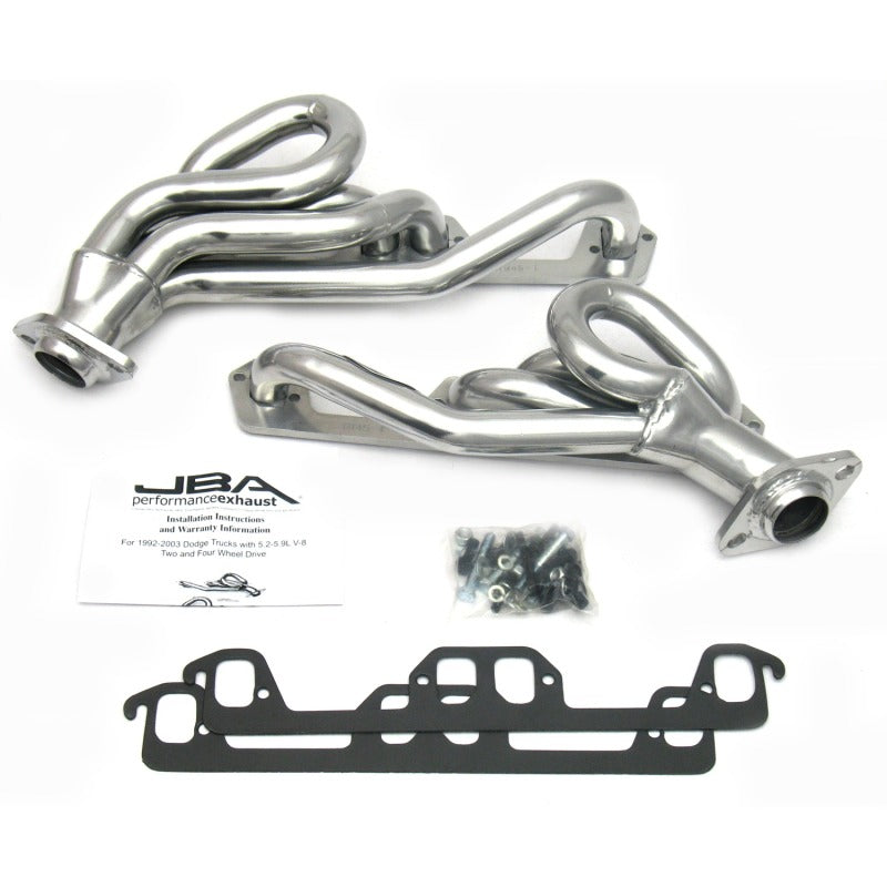 JBA 96-03 Dodge Truck 5.2L/5.9L Magnum 1-1/2in Primary Silver Ctd Cat4Ward Header 1945S-1JS 1945S-1JS Photo - Primary