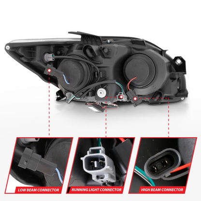 Anzo 2005-2010 Scion Tc Projector Headlights w/ Halo Black (CCFL) 121119 User 5