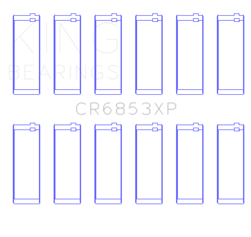 King Engine Bearings King BMW S50B32 (Size .026) Connecting Rod Bearings (Set of 6) CR6853XP.026 CR6853XP.026 Photo - Primary