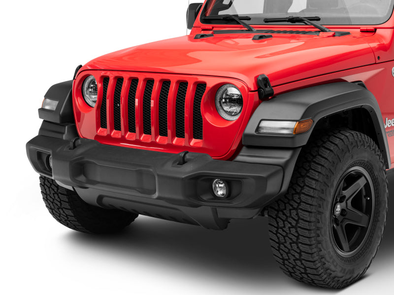 Raxiom 18-22 Jeep Wrangler JL/JT Axial 9-Inch LED Headlights w/RGB Halo- Blk Housing (Clear Lens) J142668 J142668 Photo - Close Up