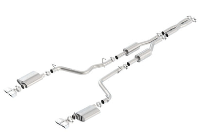 Borla 09-14 Dodge Challenger R/T 5.7L RWD 2Dr. Dual Rctgl. Angle S-Type CB Exhaust - Rear Split Exit 140707 140707 Photo - Primary