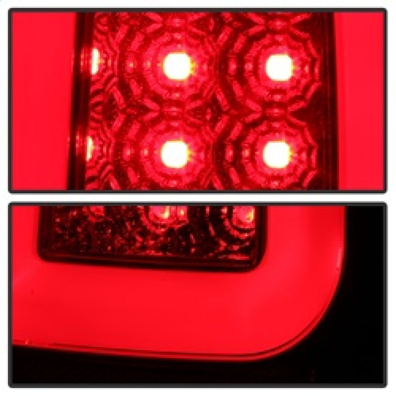 Spyder 08-16 Ford Super Duty F-250 V3 Light Bar LED Tail Lights - Red Clear (ALT-YD-FS07V3-LBLED-RC) 5084736 5084736 Photo - Unmounted