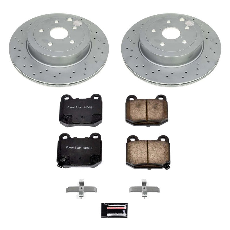 PowerStop Power Stop 2021 Subaru WRX (w/1 Piston Rear Calipers) Rear Z17 Coated Brake Kit CRK9014