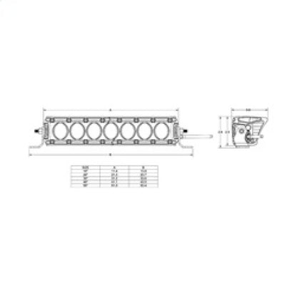 Rigid Industries Revolve 10in Bar w/White Trim Ring 410613 410613 Line Art