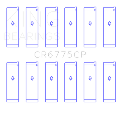 King Engine Bearings Nissan Vq35DE (Size +0.75mm) Connecting Rod Bearing Set CR6775CP0.75 CR6775CP0.75 Photo - Primary