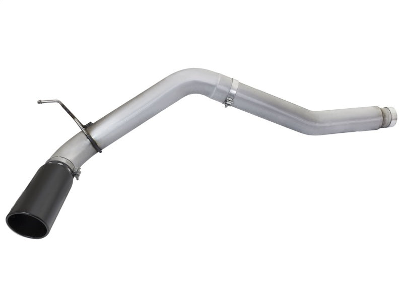 aFe ATLAS 5in DPF-Back Aluminized Steel Exhaust System w/Black Tip: Nissan 49-06112-B Photo - Unmounted