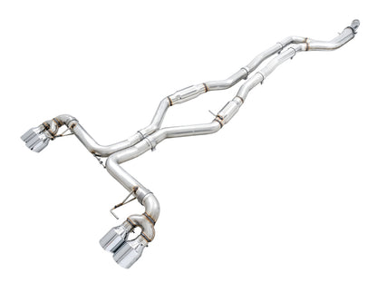 AWE Tuning 2019+ BMW M340i (G20) Track Edition Exhaust - Quad Chrome Silver Tips 3020-42078 3020-42078 Photo - Primary