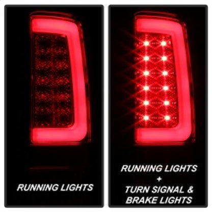 Spyder 07-13 GMC Sierra 1500 V2 Light Bar LED Tail Lights - Red Clear (ALT-YD-GS07V2-LBLED-RC) 5084767 5084767 Photo - Primary