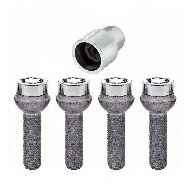 McGard Wheel Lock Bolt Set - 4pk. (Radius Seat) M12X1.5 / 17mm Hex / 39.9mm Shank Length - Chrome 28023 28023 Photo - Primary