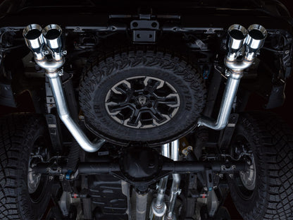 AWE Tuning 22-23 GMC Sierra 1500 AT4X 6.2L 0FG Catback Split Dual (Flat Bumper) - Chrome Silver Tips 3015-42284 3015-42284 Photo - Mounted