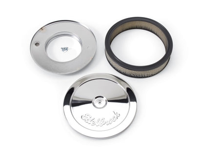 Edelbrock Air Cleaner, Pro-Flo Series, Round, Steel Top, Paper Element, 10" Dia. 1208 Photo - Unmounted