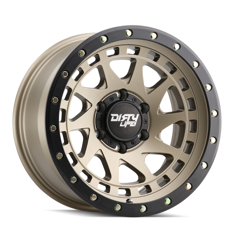 Dirty Life 9311 Enigma Pro 17x9/5x127 BP/-12mm Offset/71.5mm Hub Satin Gold Wheel - Beadlock 9311-7973MGD12 9311-7973MGD12 Photo - Primary